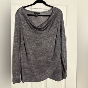 Women's Gray Wrap Sweater